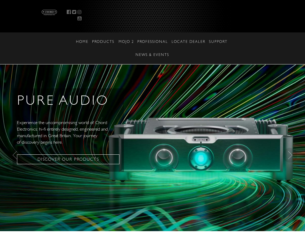 Chord Electronics homepage