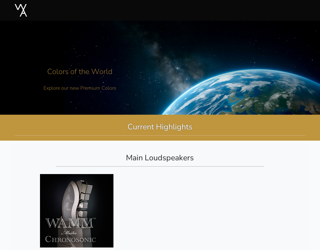 Wilson Audio homepage