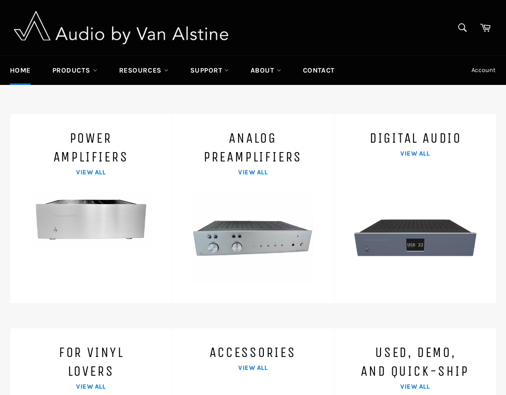 Audio By Van Alstine homepage