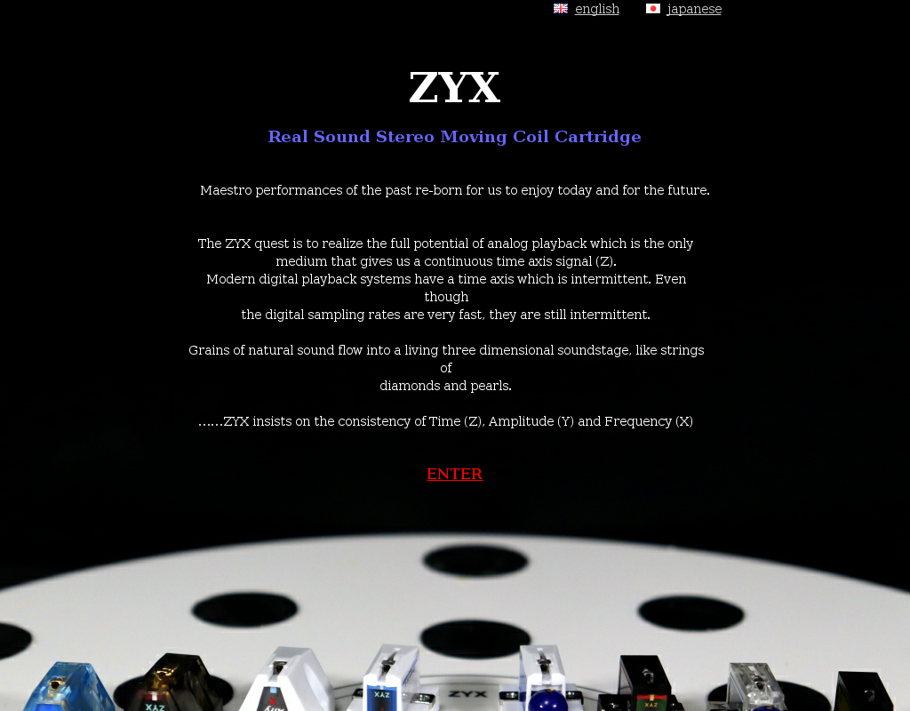 Zyx homepage