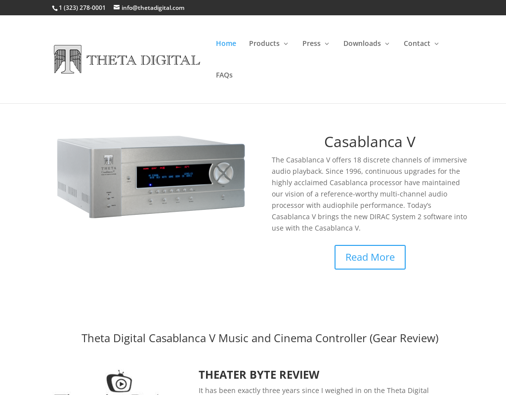 Theta Digital homepage