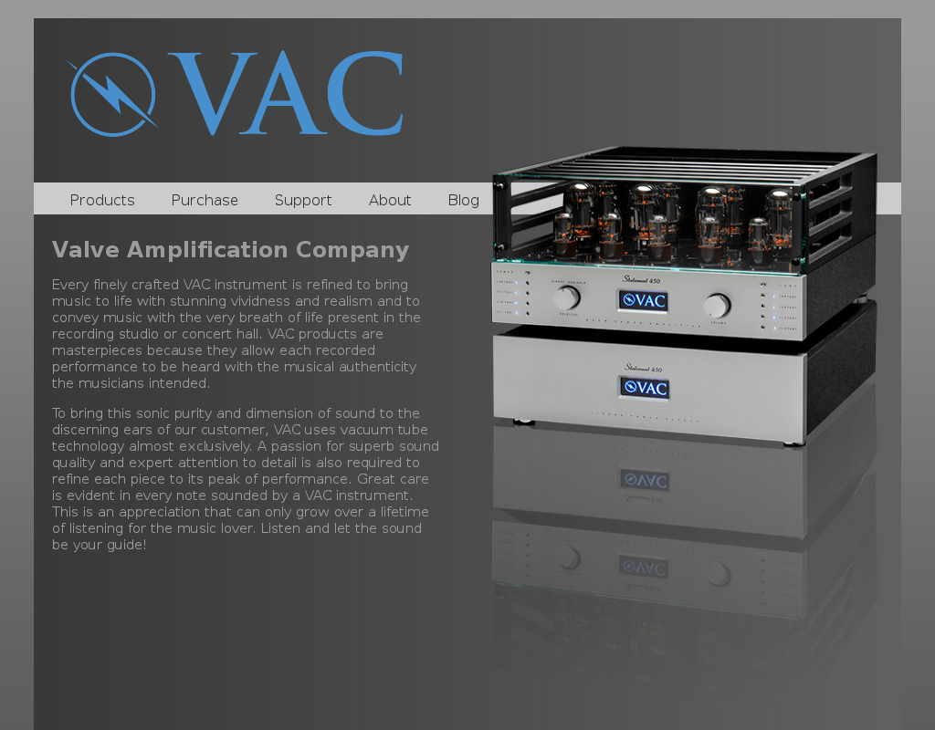 Valve Amplification Company homepage