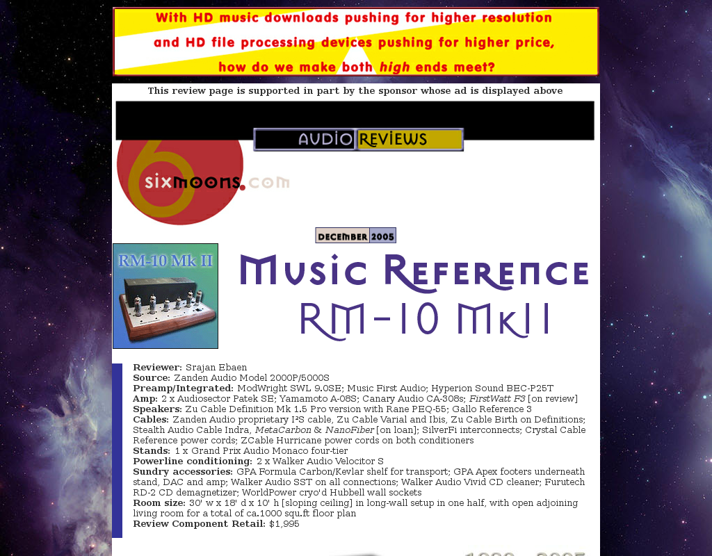 Music Reference homepage