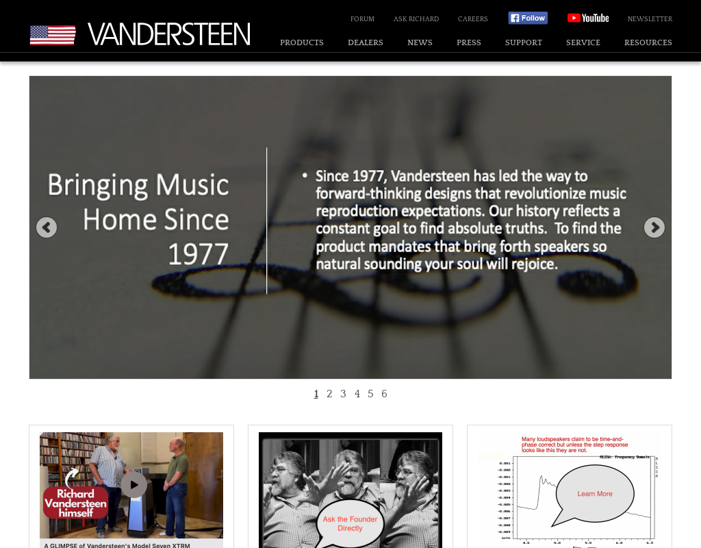 Vandersteen homepage