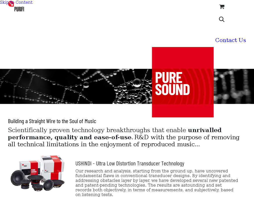 Purifi Audio homepage